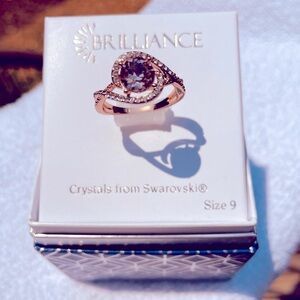 Brilliance Swarovski Marquise & Crystal Baguette Wrap Ring